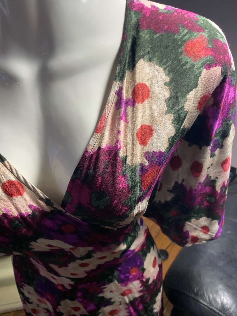 Reitmans Floral Faux Wrap Maxi Dress | Size Large - Picture 3 of 6